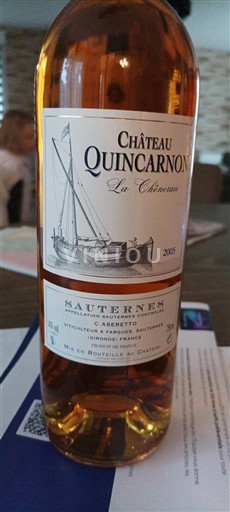Bordeaux Sauternes Château Quincarnon La Chênaie 2005