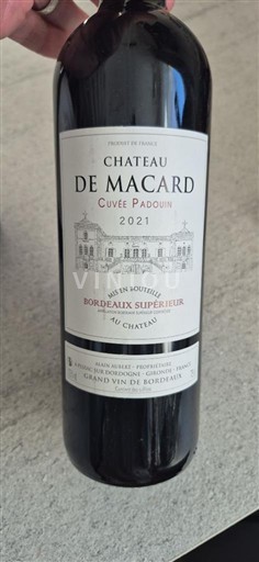 Burdeos Bordeaux superior Château de Macard Cuvée Padouin 2021