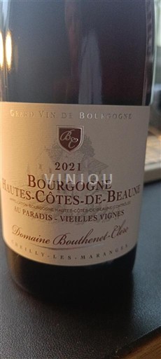 Bourgondië Hautes Côtes de Beaune Domaine Bouthenet-Clos Au Paradis - Vieilles Vignes 2021