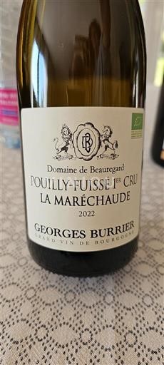 Borgoña Pouilly-fuissé Premier Cru Domaine Beauregard La Maréchaude 2022
