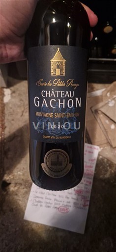 Bordeaux Montagne-Saint-Émilion Château Gachon les Petits Rangs 2020
