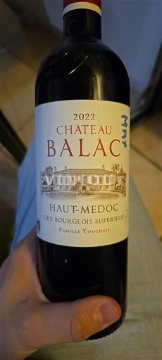 Burdeos Haut-Médoc Cru Bourgeois Supérieur Château Balac 2022