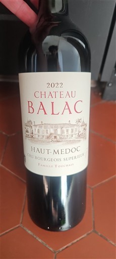 Bordeaux Haut-Médoc Cru Bourgeois Supérieur Château Balac 2022