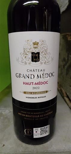 Bordeaux Haut-Médoc Cru Bourgeois Château Grand Médoc 2022