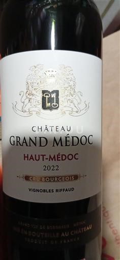 Bordeaux Haut-Médoc Cru Bourgeois Château Grand Médoc 2022