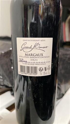 Burdeos Margaux Grand Moment 2021