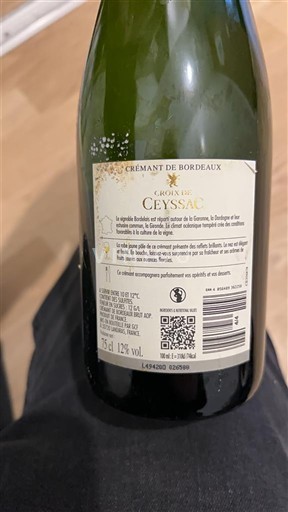Bordeaux Bordeauxin crémant Croix de Ceyssac Ei vuosikertaa
