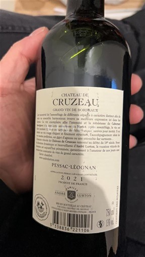 Bordéus Pessac-Léognan Château Cruzeau 2021