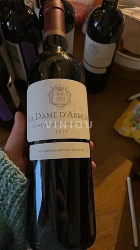 Bordéus Saint-Émilion Grand Cru La Dame Armens 2018