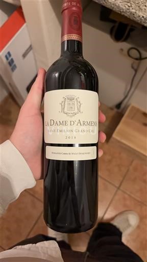 Bordeaux Saint-Émilion Grand Cru La Dame Armens 2018