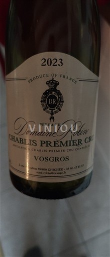Burgundi Chablis Premier Cru Domaine Robin Vosgros 2023