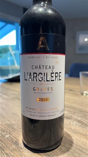 Bordeaux Graves Château L'Argilère 2016