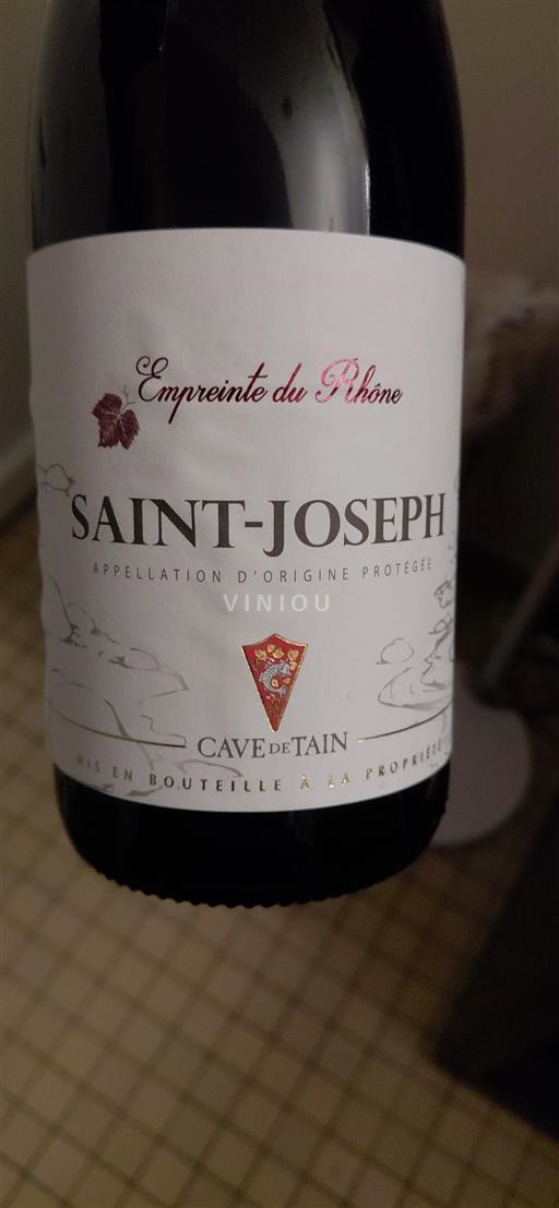 Rhônen laakso Saint-Joseph Cave de Tain Empreinte du Rhône Ei vuosikertaa