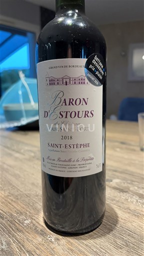 Bordeaux Saint-Estèphe Tour Saint-Fort Baron d'Estours 2018