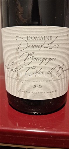 Bourgondië Hautes Côtes de Beaune Domaine Durand-Loté 2022