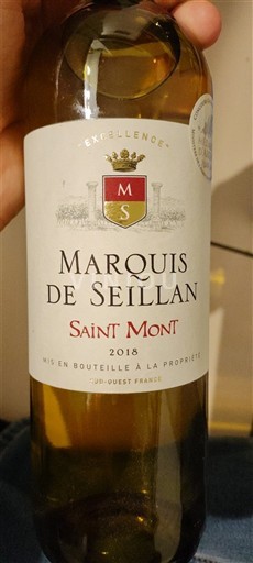 Sudoeste Saint-Mont Marquis de Seillan Excellence 2018