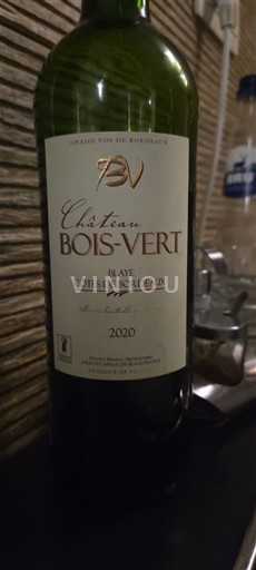 Bordeaux Blaye-Côtes-de-Bordeaux Château Bois-Vert 2020