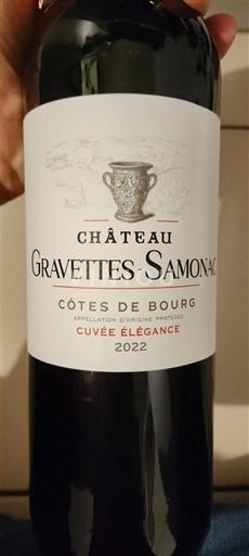 Bordeaux Côtes-de-bourg Château Gravettes-Samonac Élégance 2022
