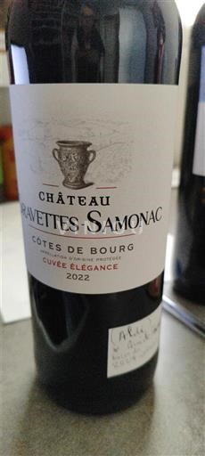 Bordeaux Côtes de Bourg Château Gravettes-Samonac Élégance 2022