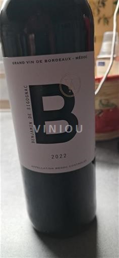 Bordeaux Médoc Benjamin de Sédebac 2022