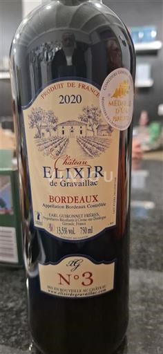 Bordeaux Château Elixir de Gravaillac N°3 2020