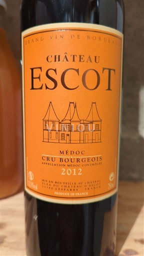 Bordeaux Médoc Château Escot 2012