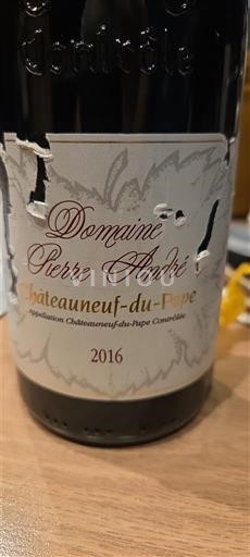 Vallée du Rhône Châteauneuf-du-pape Domaine Pierre André 2016