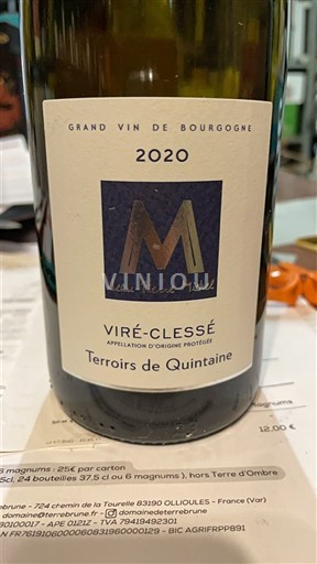 Burgundy Viré-clessé Jean-Pierre Michel Terroirs de Quintaine 2020