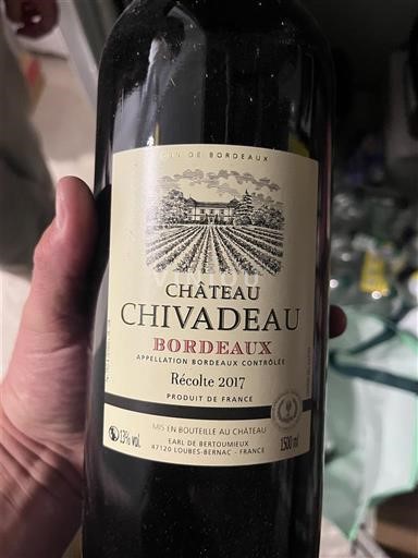 Bordeaux Château Chivadeau 2017