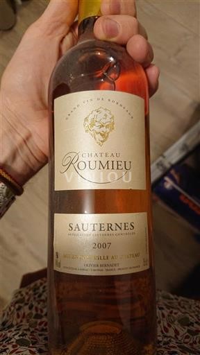 Bordeaux Sauternes Château Roumieu 2007