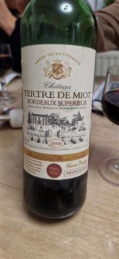 Bordeaux Bordeaux Supérieur Château Tertre de Miot 2000