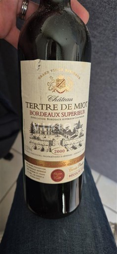 Бордо Бордо Суперіор Château Tertre de Miot 2000