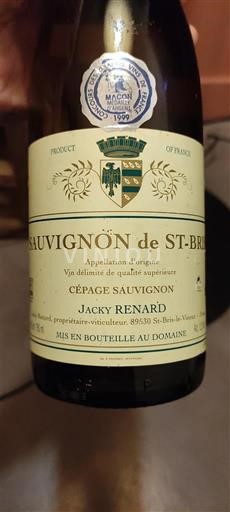 Vin Blanc sec Jacky Renard 1997 France Bourgogne Saint-Bris AOC