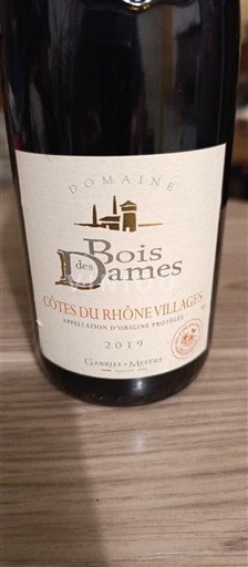 Rona dolina Côtes-du-Rhône-Villages Domaine Bois des Dames 2019