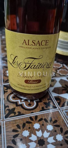 Alsace Les Faitières Pinot Noir Rosé 2015