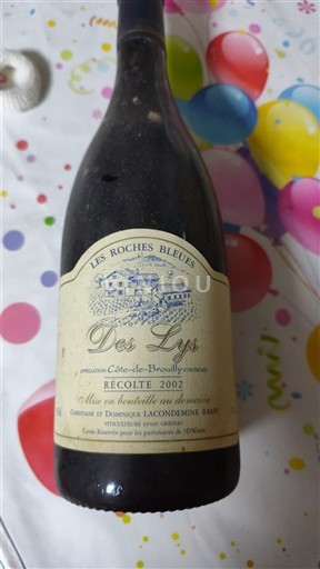 Beaujolais Côte-de-brouilly Les Roches Bleues Des Lys 2002