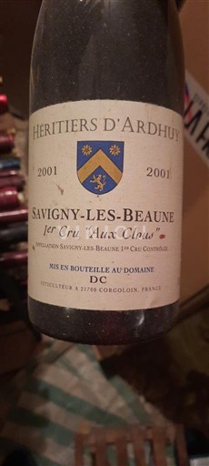 Bourgondië Savigny-lès-Beaune Premier Cru Héritiers Ardhuy Aux Clous 2001