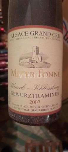 Alsacia Alsacia Gran Cru Grand Cru Meyer-Fonné Wineck-Schlossberg 2007