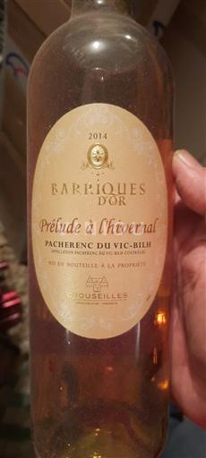 Lounais-Ranska Pacherenc-du-vic-bilh Clos Couseilles Prélude à l'Hivernal 2014