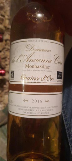 Southwest Monbazillac L'Ancienne Cure Grains d'Or 2018