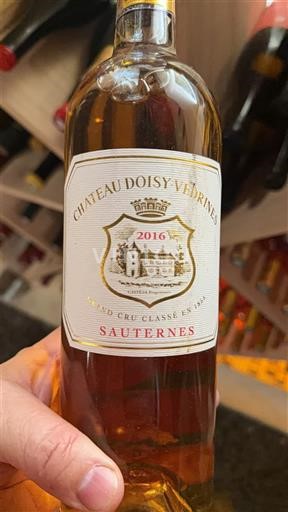 Bordeaux Sauternes Grand Cru Château Doisy-Védrines 2016