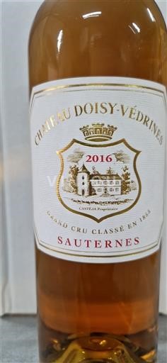 Bordeaux Sauternes Grand Cru Château Doisy-Védrines 2016