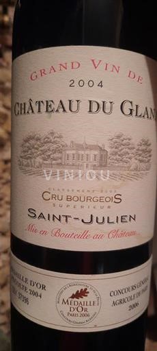 Bordeaux Saint-Julien Cru Bourgeois Château Glana 2004
