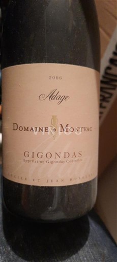 Vallée du Rhône Gigondas Domaine Montvac Adage 2006