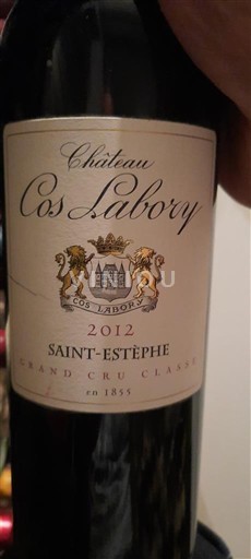 Bordeaux Saint-Estèphe Grand Cru Cos Labory 2012
