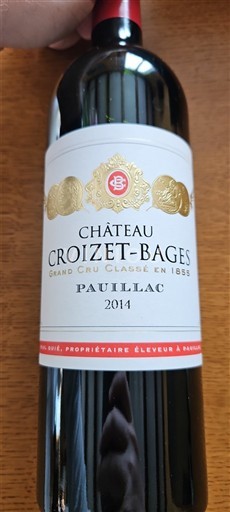 Bordeaux Pauillac Grand Cru Château Croizet-Bages 2014