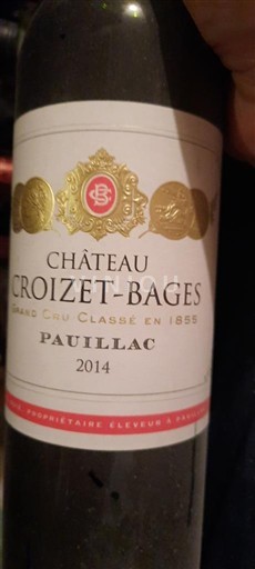 Bordeaux Pauillac Grand Cru Château Croizet-Bages 2014