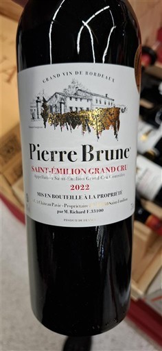 Bordeaux Saint-Émilion Grand Cru Grand Cru Pierre Brune 2022