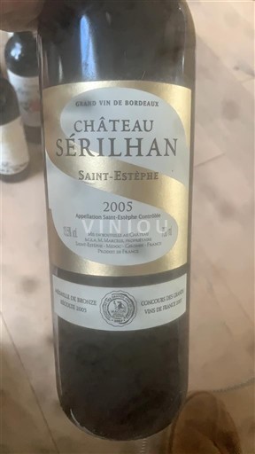 Bordéus Saint-Estèphe Château Sérilhan 2005