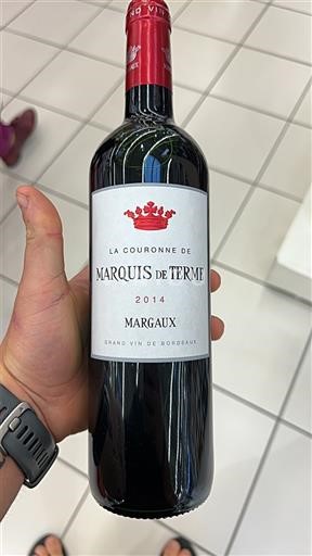 Bordeaux Margaux Marquis de Terme La Couronne de Marquis de Terme 2014